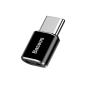Preview: Baseus OTG Micro USB auf USB-C Adapter Schwarz
