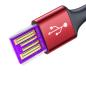 Preview: Baseus Halo Datenkabel Ladekabel Nylon USB / USB Typ C mit LED 5A 40W rot