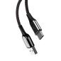 Preview: Baseus X-Type Ladekabel Datenkabel Typ-C 3A 1m schnell laden QC 3.0 LED licht