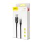 Preview: Baseus X-Type Ladekabel Datenkabel Typ-C 3A 1m schnell laden QC 3.0 LED licht