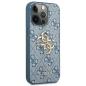 Preview: Guess 4G elegante Luxus Schutzhülle für iPhone 13 Pro Max 6.7" blau Metall Logo