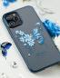 Preview: Kingxbar Butterfly Schutzhülle mit Swarovski-Kristallen iPhone 12 mini Blau