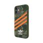 Preview: Adidas OR Moulded PU FW20 3 Streifen Snap Case Hülle iPhone 12 mini Camo grün