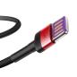 Preview: Baseus Cafule USB TypC Kabel 40W schnell laden 3A QC 3.0 1m rot schwarz