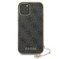 Preview: Guess Luxus Schutzhülle Back Case iPhone 12 / 12 Pro 4G Charms Collection grau
