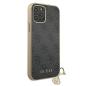 Preview: Guess Luxus Schutzhülle Back Case iPhone 12 / 12 Pro 4G Charms Collection grau