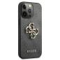 Preview: Guess 4G elegante Luxus Schutzhülle für iPhone 13 Pro Metall Logo schwarz