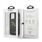 Preview: Guess 4G elegante Luxus Schutzhülle für iPhone 13 Pro Metall Logo schwarz