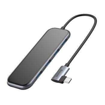 Baseus Adapter HUB USB Typ C auf 4x USB 3.0 / USB Typ C PD für MacBook / PC grau