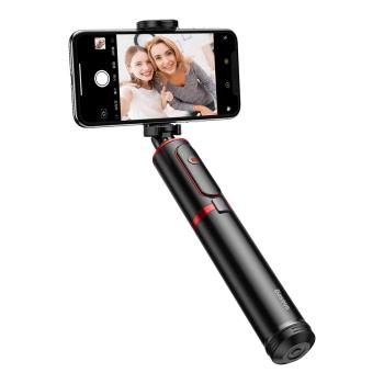 Baseus Luxus Teleskop Selfie Stick + Stativ mit Bluetooth-Fernbedienung rot
