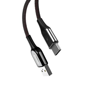 Baseus X-Type Ladekabel Datenkabel Typ-C 3A 1m schnell laden QC 3.0 LED licht