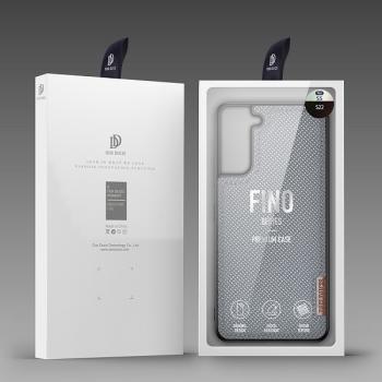 Dux Ducis Fino Schutzhülle Hülle Nylon überzogen für Samsung Galaxy S22+ Plus grau