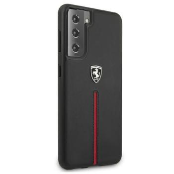 Ferrari Hardcase Schutzhülle Off Track Leder Nylonstreifen für S21+ Plus schwarz