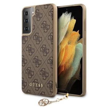 Guess 4G Charms Collection Back Case Luxus Schutzhülle S21 G991 braun
