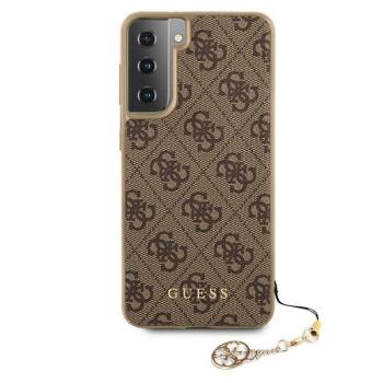 Guess 4G Charms Collection Back Case Luxus Schutzhülle S21 G991 braun