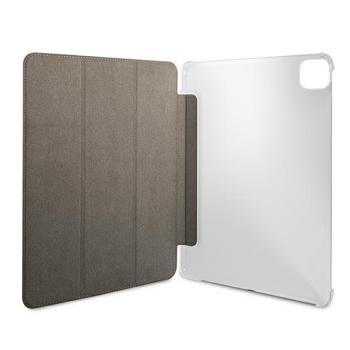 Guess 4G Kollektion Luxus Schutzhülle Buchcover für iPad 12.9" 2021 grau/schwarz