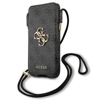Guess 4G elegante Luxus Schutzhülle Handytasche für Smartphones bis 6.1" schwarz