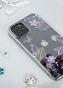 Preview: Kingxbar Butterfly Schutzhülle mit Swarovski-Kristallen iPhone 12 Pro Max Lila Preview: Kingxbar Butterfly Schutzhülle mit Swarovski-Kristallen iPhone 12 Pro Max Lila