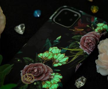 Kingxbar Forest Leuchtende Schutzhülle Swarovski-Kristallen iPhone 11 schwarz