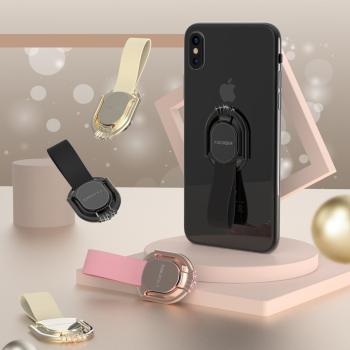 Kingxbar Princess Series Ring, Swarovski Kristalle, Halterung für Smartphones schwarz Gold