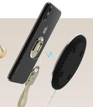 Kingxbar Princess Series Ring, Swarovski Kristalle, Halterung für Smartphones schwarz Gold