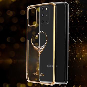 Kingxbar Wish Schutzhülle original Swarovski-Kristalle Samsung Galaxy S20+ silber gold