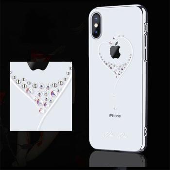 Kingxbar Wish Schutzhülle original Swarovski-Kristallen für iPhone 11 Pro silber