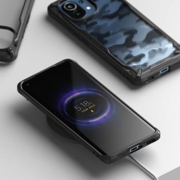 Ringke Fusion X Robuste Schutzhülle mit TPU Rahmen für Xiaomi Mi 11 camo schwarz