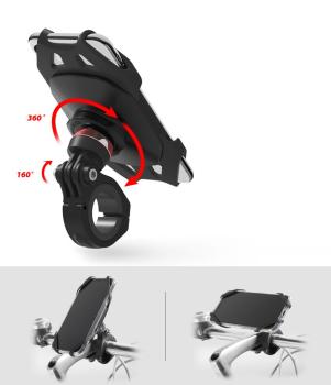 Ringke Spider Grip Mount Bicycle Fahrrad Silikon Handyhalterung für 4-6" schwarz