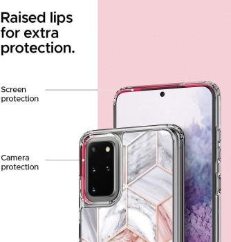 Spigen Ciel Etoile Luxus Schutzhülle Back Case für Galaxy S20 / S20+ Plus Pink Marmor