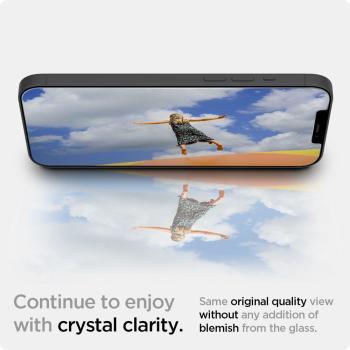 2x Spigen Glass.Tr ”EZ Fit” gehärtetes Schutzglas iPhone 12 / 12 Pro