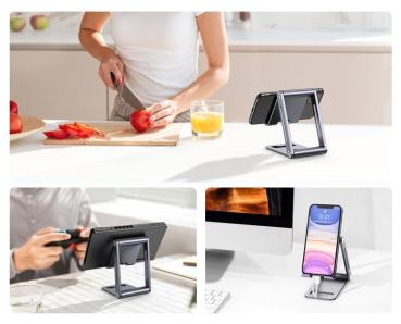 Ugreen Folding Stand Faltbarer Luxus Telefon und Tabletständer grau