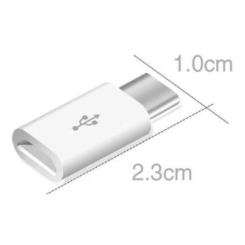 Micro USB zu USB Type C Adapter Datentransfer schnelles Laden schwarz