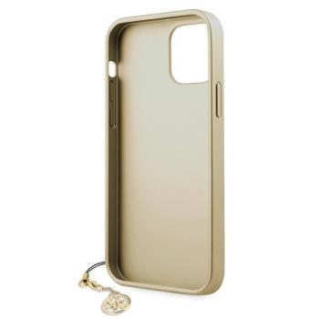 Guess Luxus Schutzhülle Back Case iPhone 12 / 12 Pro 4G Charms Collection grau
