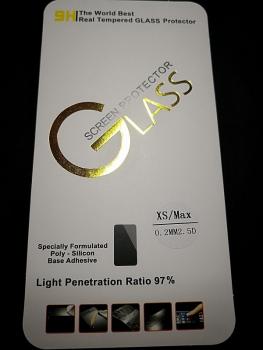 iPhone XS Max Premium Displayschutz Glas 9H 0.2mm dünn 2.5D