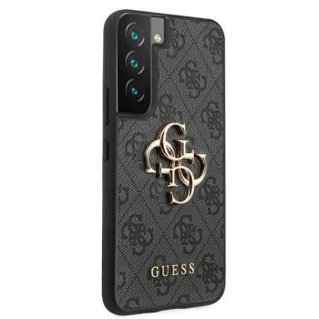 Guess 4G elegante Luxus Schutzhülle für Samsung Galaxy S22 Metall Logo schwarz