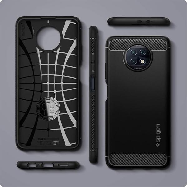 Spigen Rugged Armor Back Case Schutzhülle für Xiaomi Redmi Note 9T schwarz