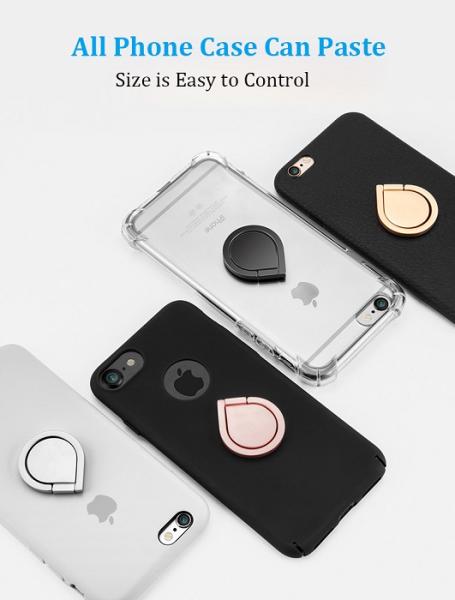 Metall Fingerring, Water Drops Halter, 360°, für Smartphones, iPhones, Tablets