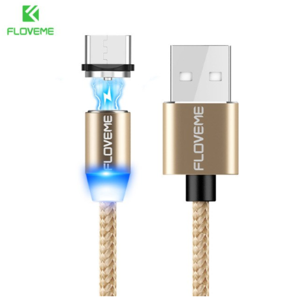 USB Type C LED Magnet Ladekabel & Plug 5V 2A 1m für Samsung, Huawei, Xiaomi
