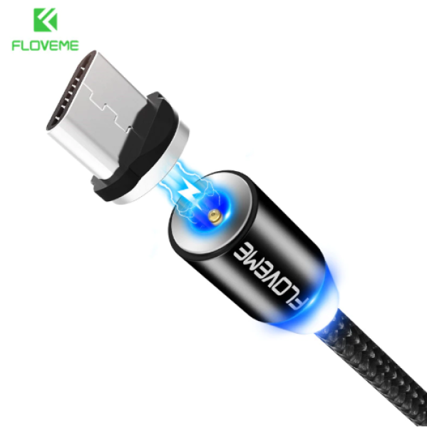 USB Type C LED Magnet Ladekabel & Plug 5V 2A 1m für Samsung, Huawei, Xiaomi