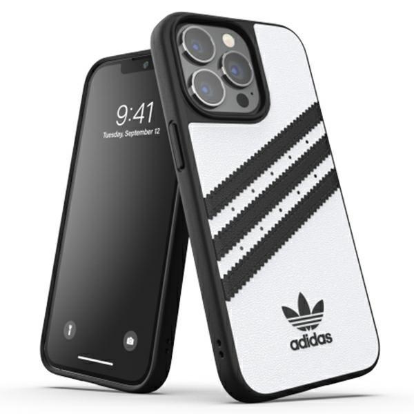 Adidas OR Moulded 3 Streifen Snap Case Schutzhülle iPhone 14 Pro 6.1" weiss / sw