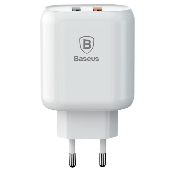 Baseus Bojure Series Wandladegerät EU 2x USB 1A QC 3.0 23W weiss