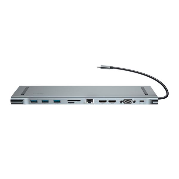 Baseus Laptopständer HUB USB-C PD / VGA / HDMI / RJ45 / USB 3.0 / SD Kartenleser