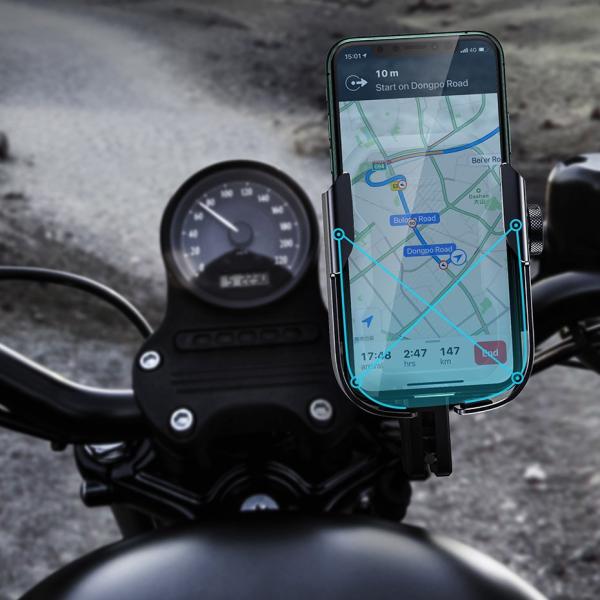 BASEUS Motorradhalter Fahrrad Motorrad Lenker Telefonhalterung schwarz