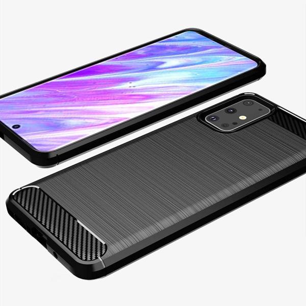 Carbon Case Flexibel Handyhülle TPU Schutzhülle für Samsung Galaxy S20 schwarz
