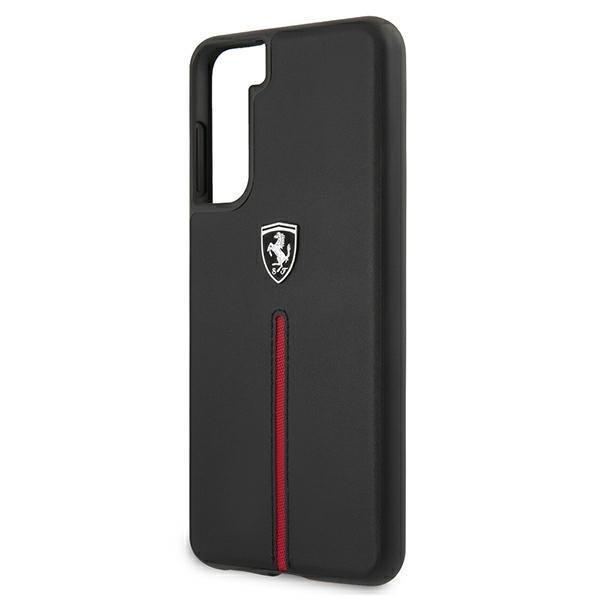 Ferrari Hardcase Schutzhülle Off Track Leder Nylonstreifen für S21+ Plus schwarz