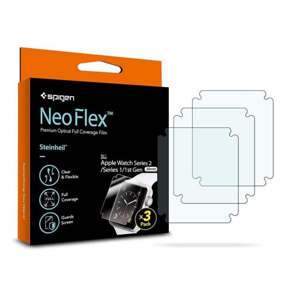 3x Spigen Neo Flex HD Luxus Schutzfolie für Apple Watch 1/2/3 (38 mm)