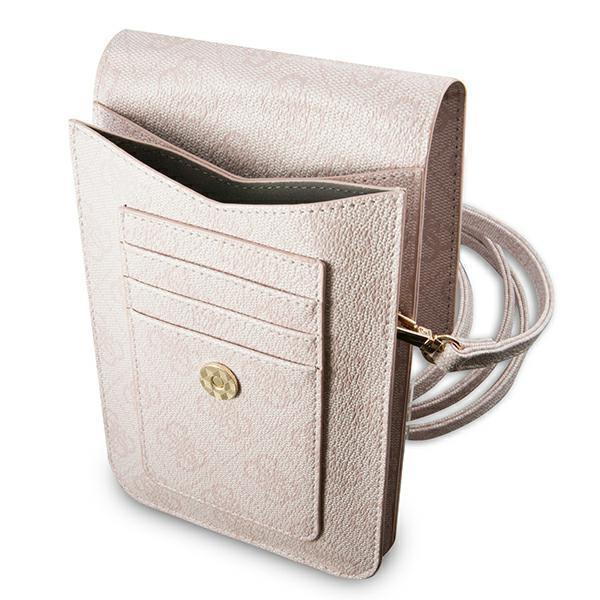 Guess kleine Luxus Handtasche Handytasche GUWBG4GFBR Pink mit 4G Big Logo