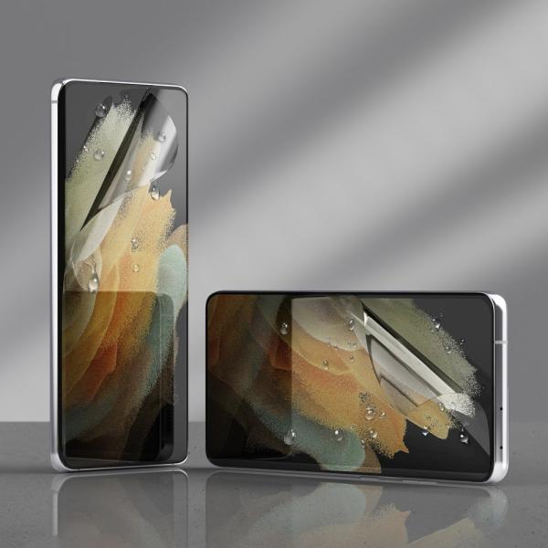 2x Ringke Easy Flex Displayschutz Folie nass Montage Samsung Galaxy S21 Ultra 5G