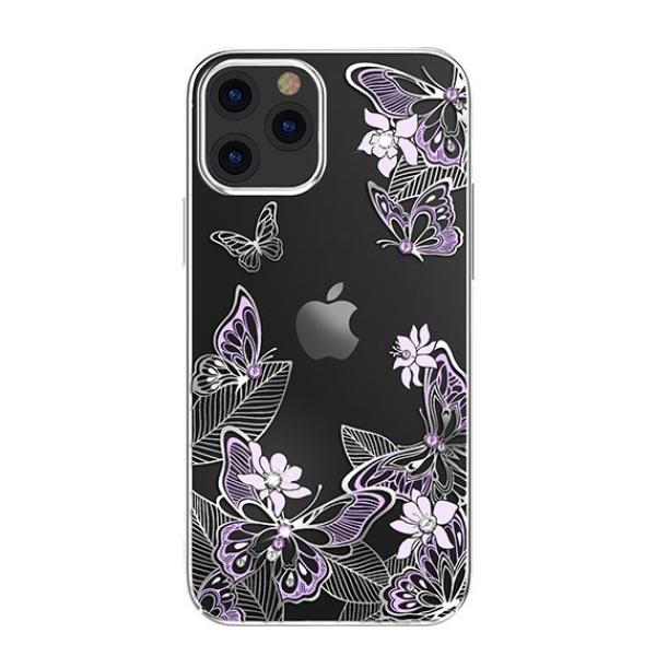 Kingxbar Butterfly Schutzhülle mit Swarovski-Kristallen iPhone 12 Pro Max Lila